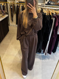 2 piece joggingset - Donkerbruin