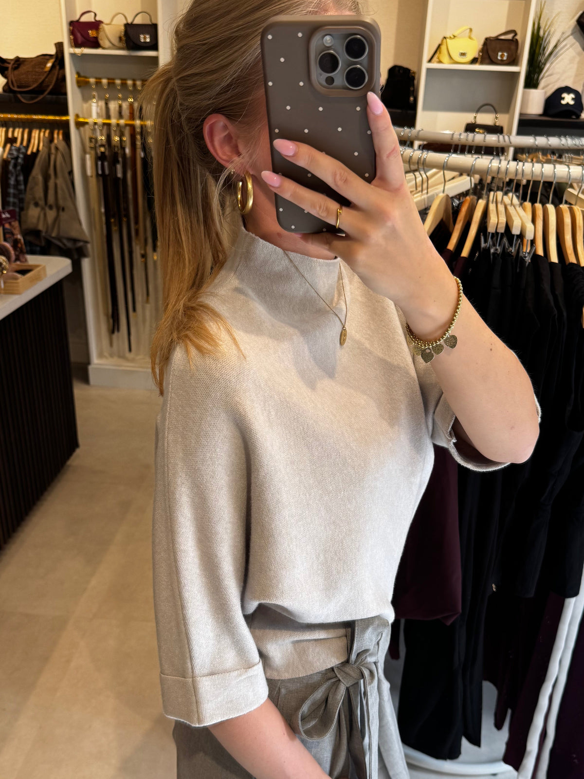 Truitje met col - Beige