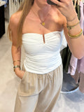 Off shoulder top detail - Wit