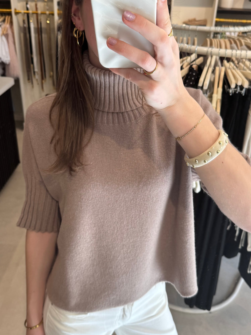 Truitje met col - Taupe