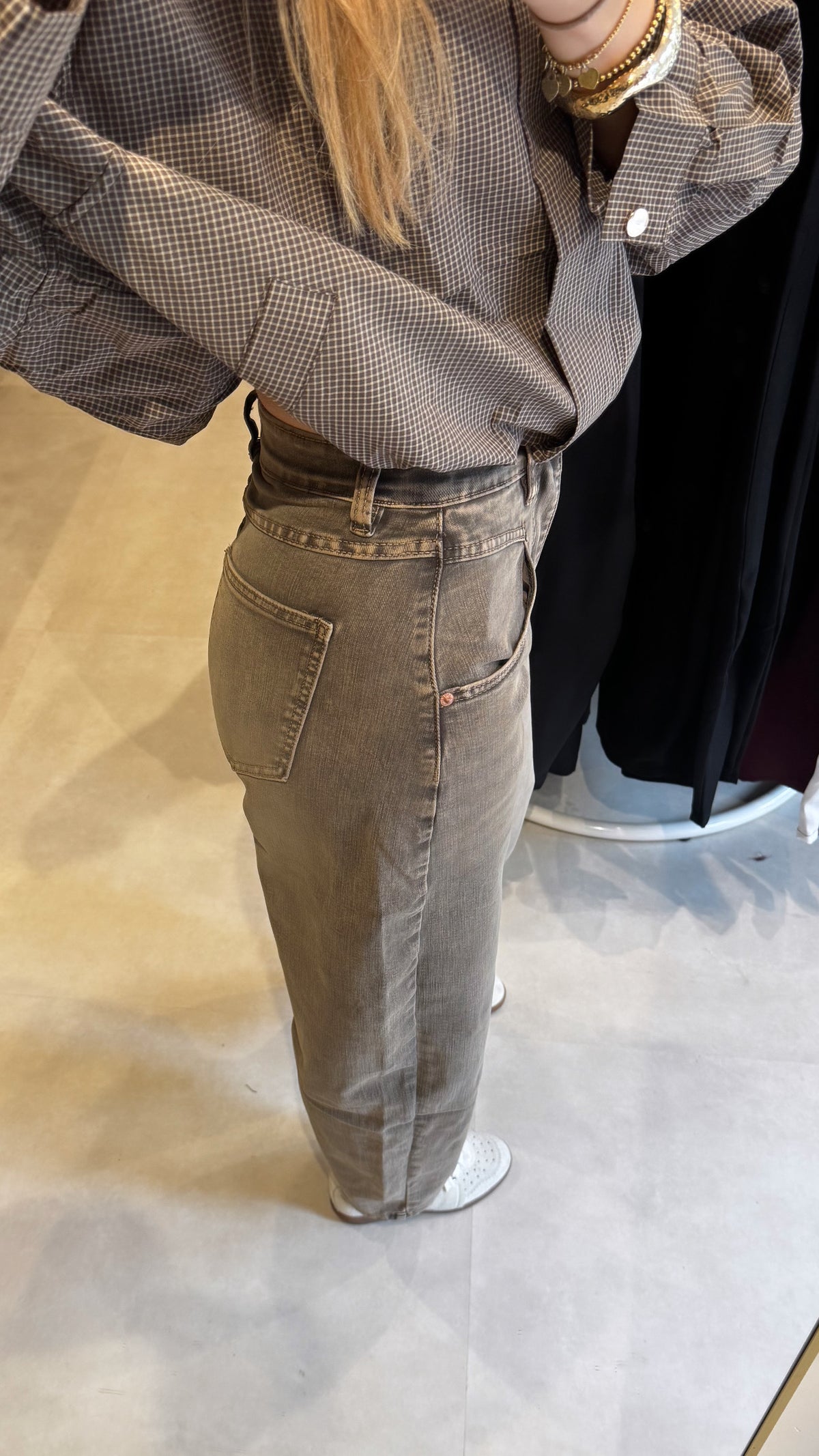 Barrel jeans - Blauw/Grijs