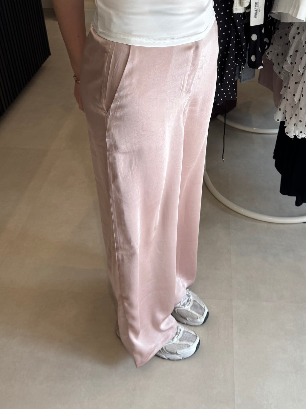 Satijnen pantalon - Rose