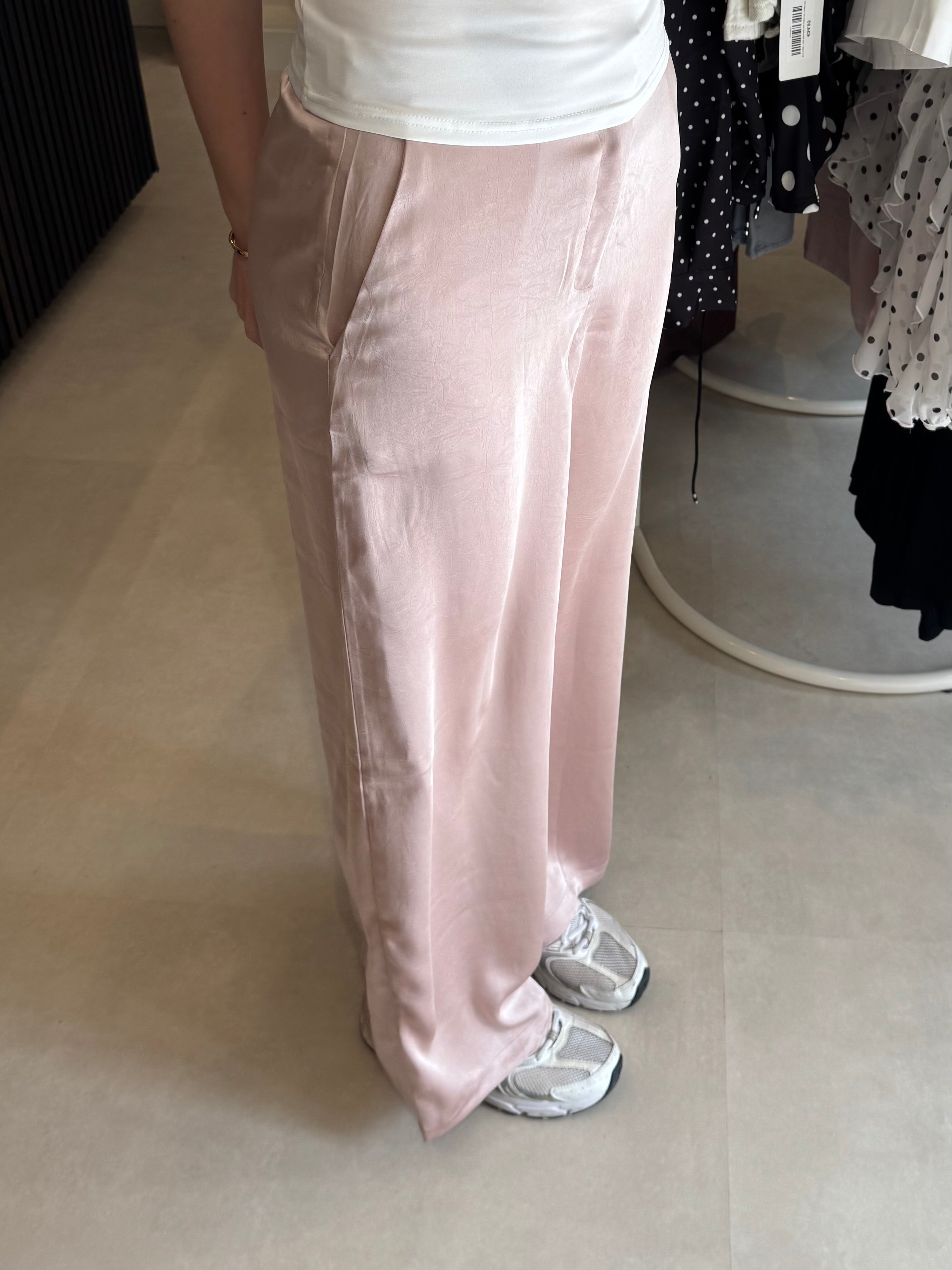 Satijnen pantalon - Rose