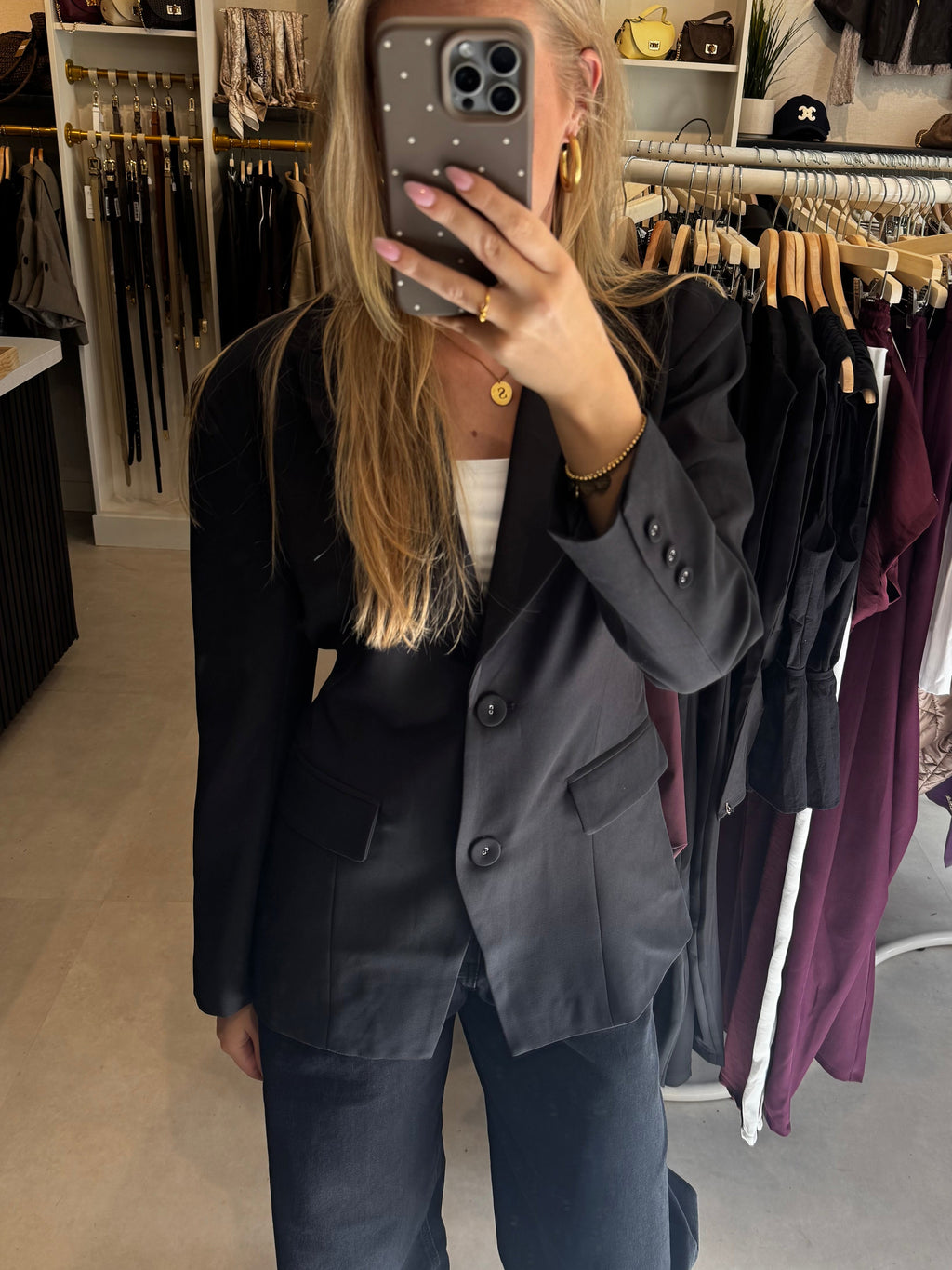 Getailleerde blazer - Zwart