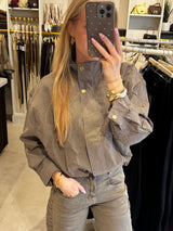 Bomber met ruitje - Bruin