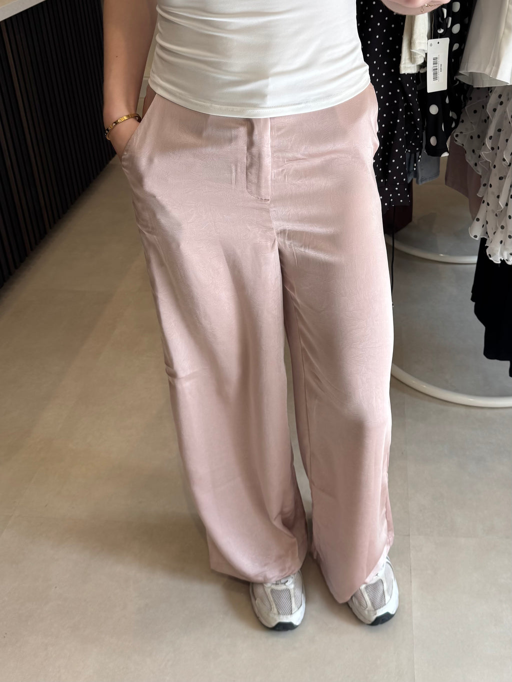 Satijnen pantalon - Rose
