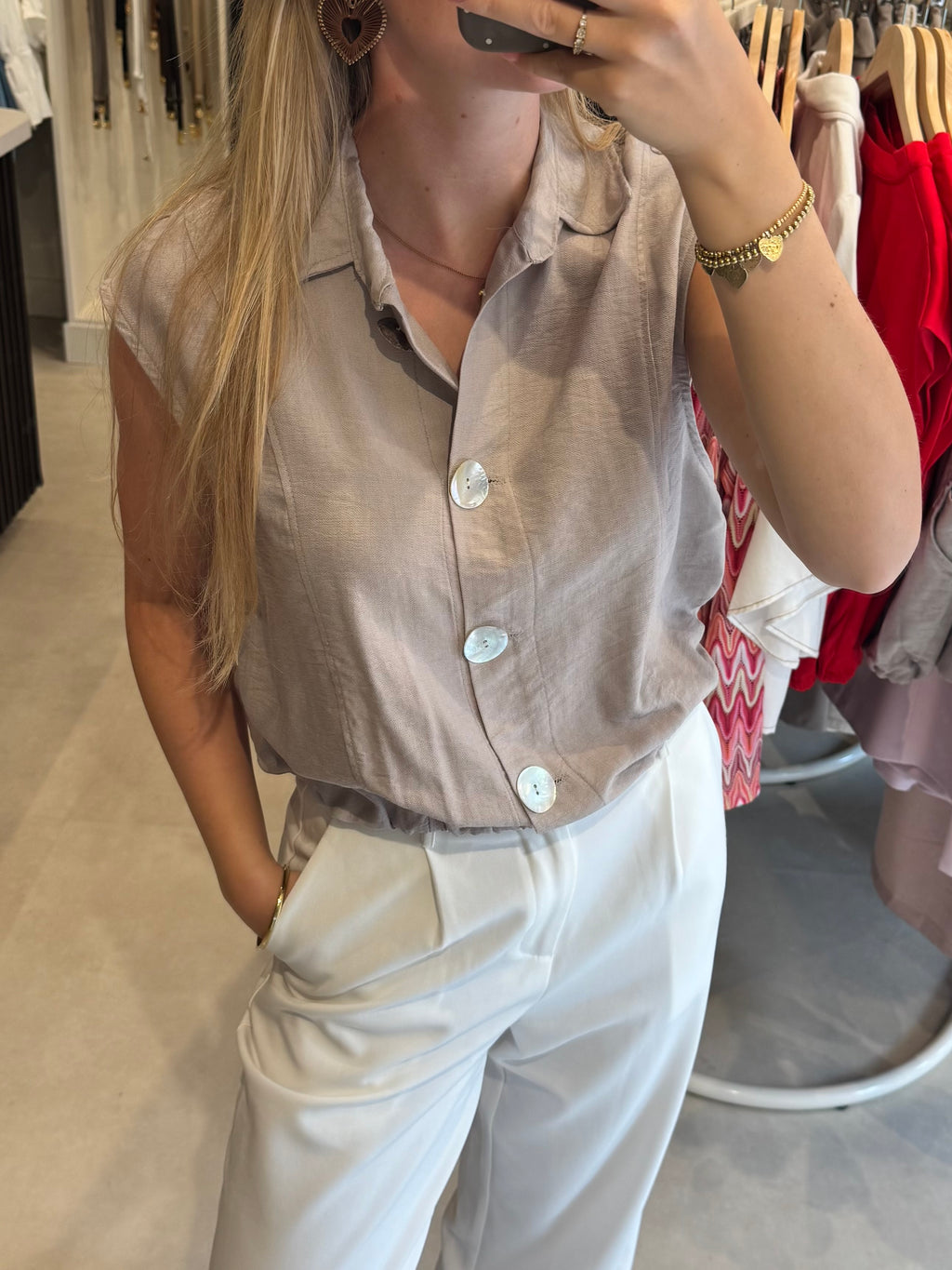 Trenchcoat top - Beige