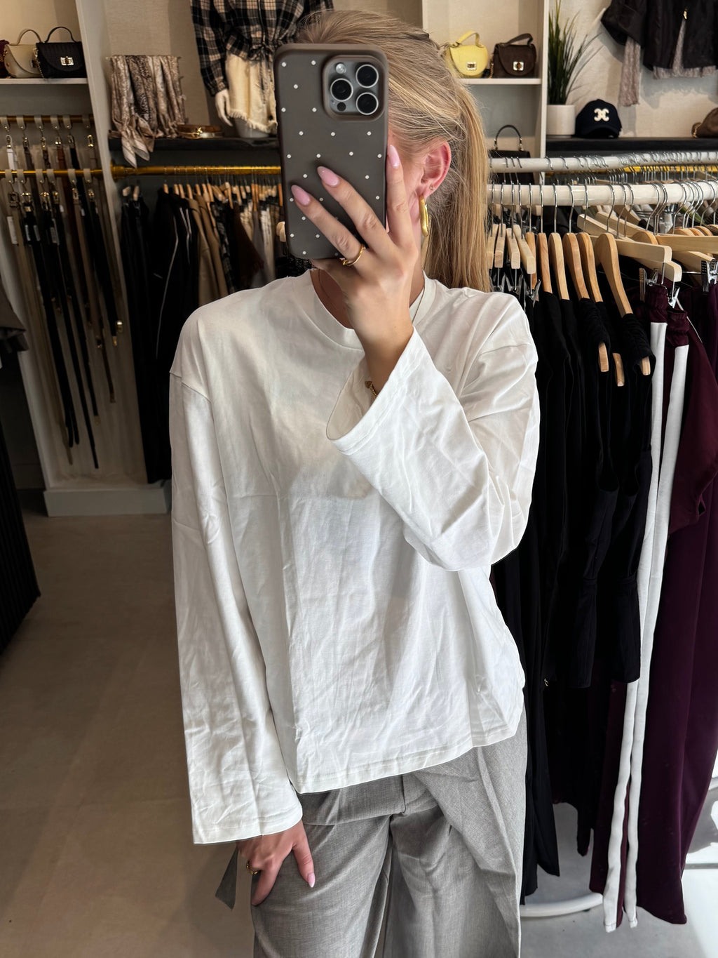 Longsleeve oversized - Wit