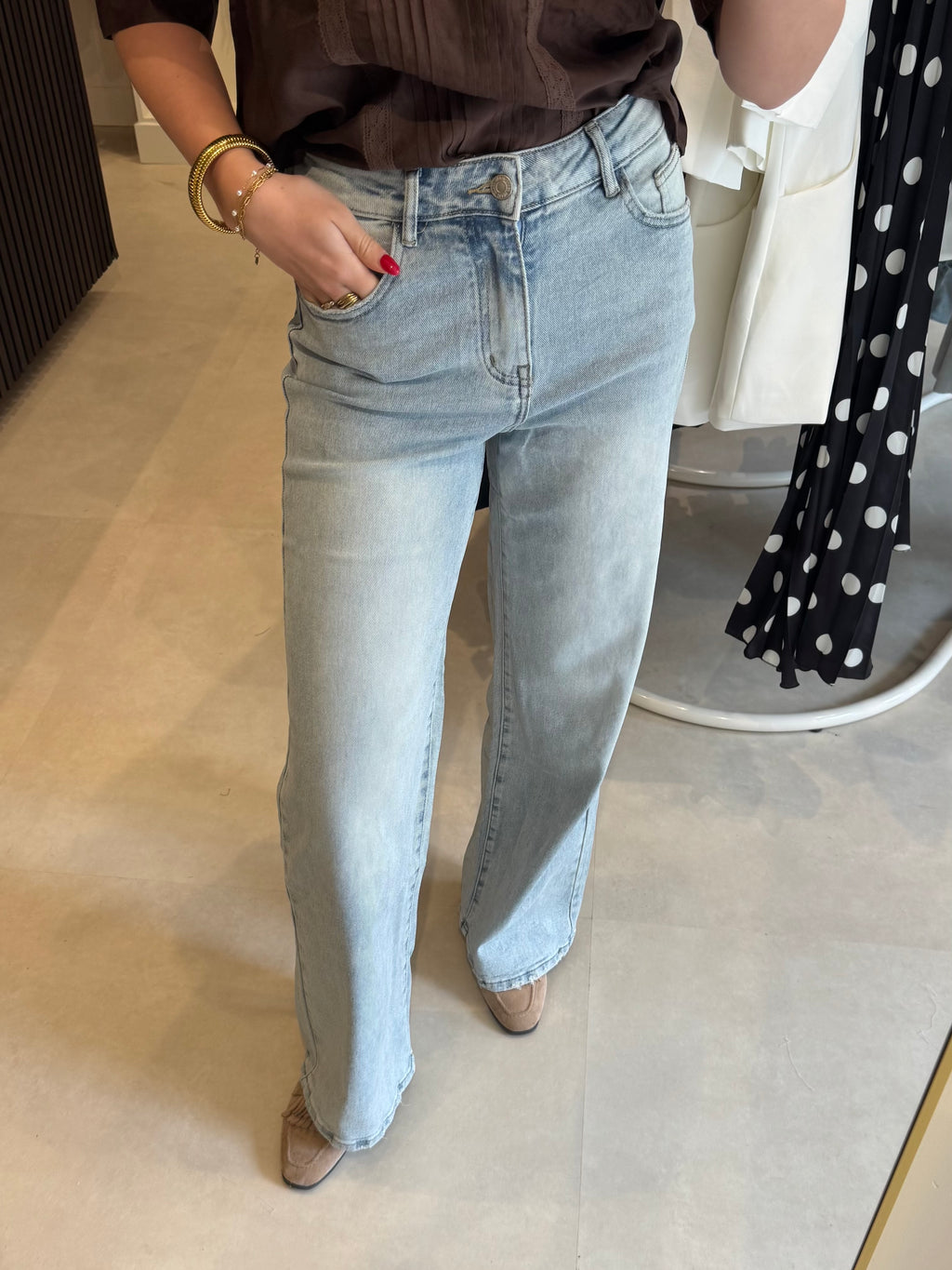 Jeans wide leg - Lichtblauw