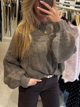 Oversized Gebreide trui - Taupe