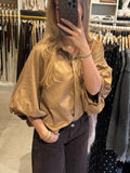 3/4 blouse Suede - Camel