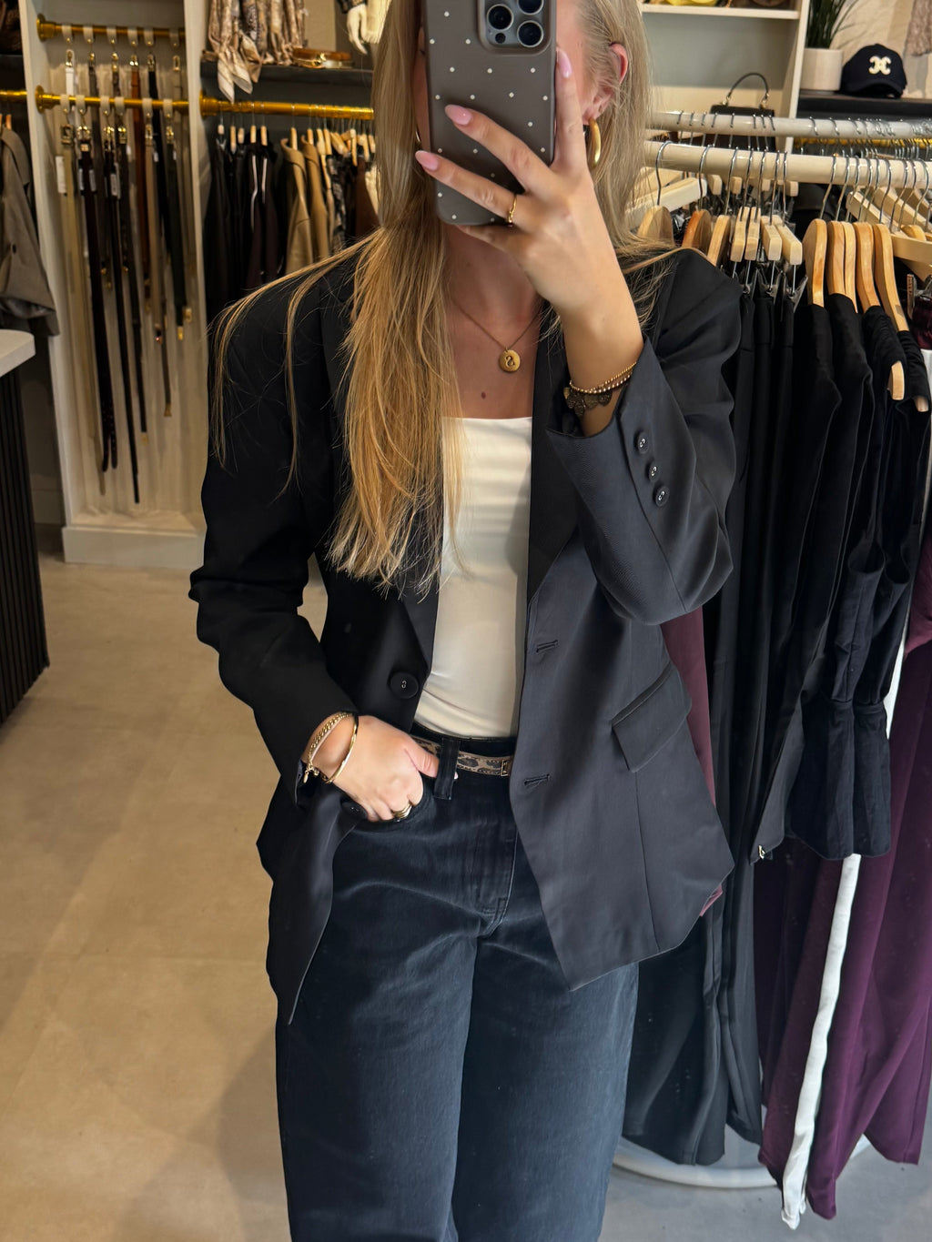 Getailleerde blazer - Zwart