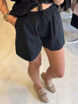Katoenen short - Zwart