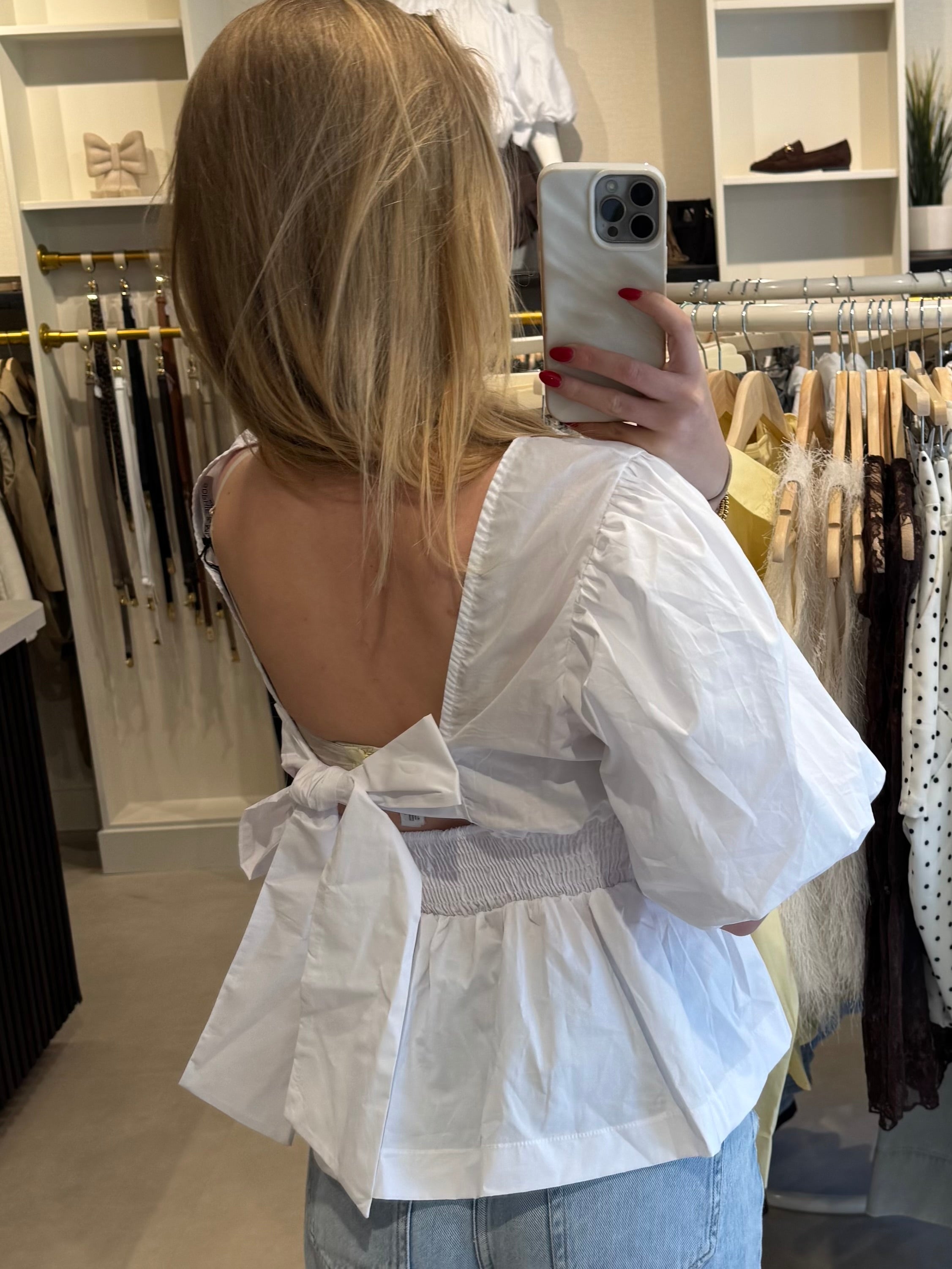 Top met strik - Wit