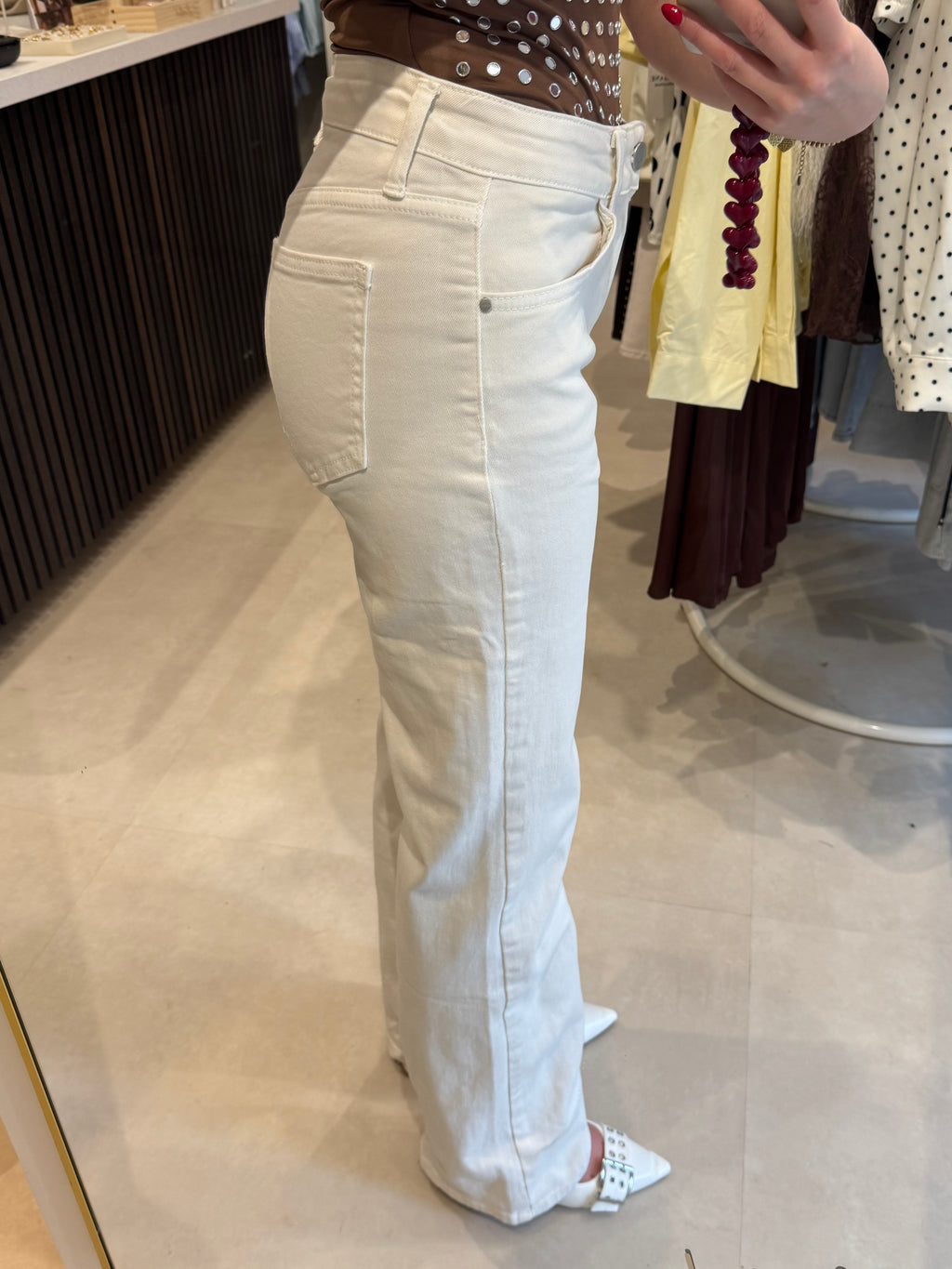 Wide leg jeans - Ecru