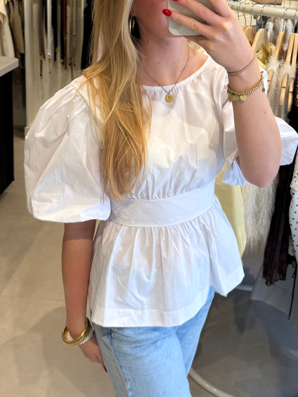 Top met strik - Wit