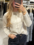 Gebreid vestje met knopen - Beige