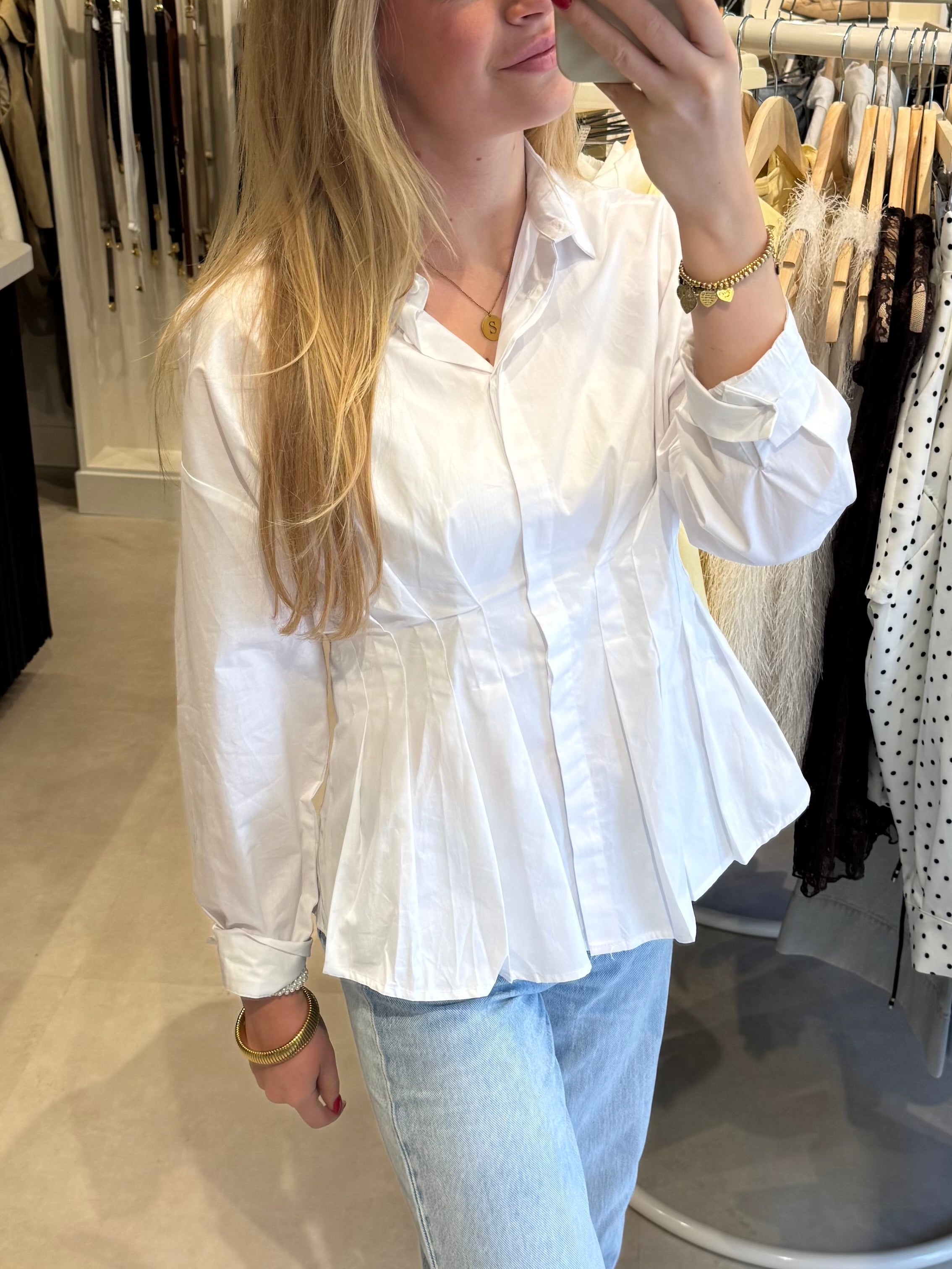 Getailleerde blouse - Wit