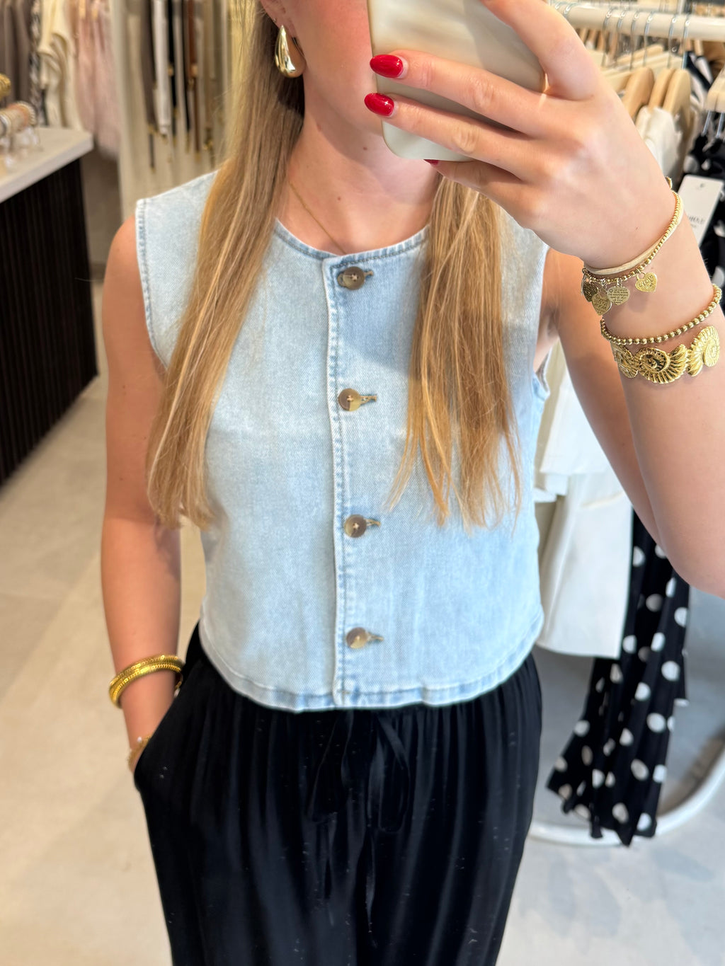 Denim gilet - Lichtblauw