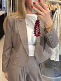 Cropped blazer - Taupe
