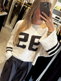 Baseball trui - Creme