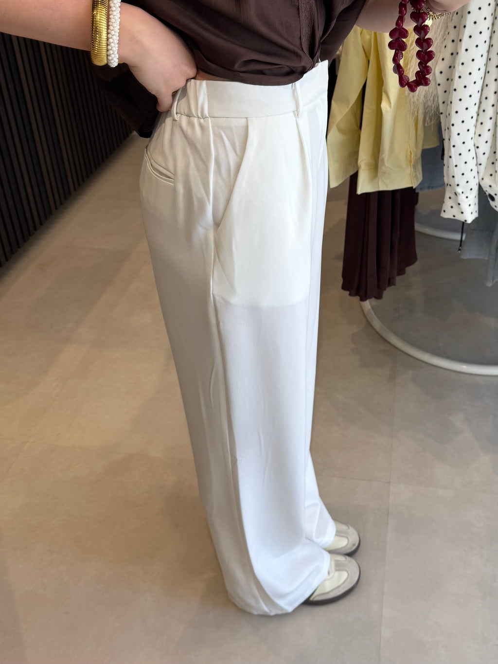Wijde pantalon - Wit