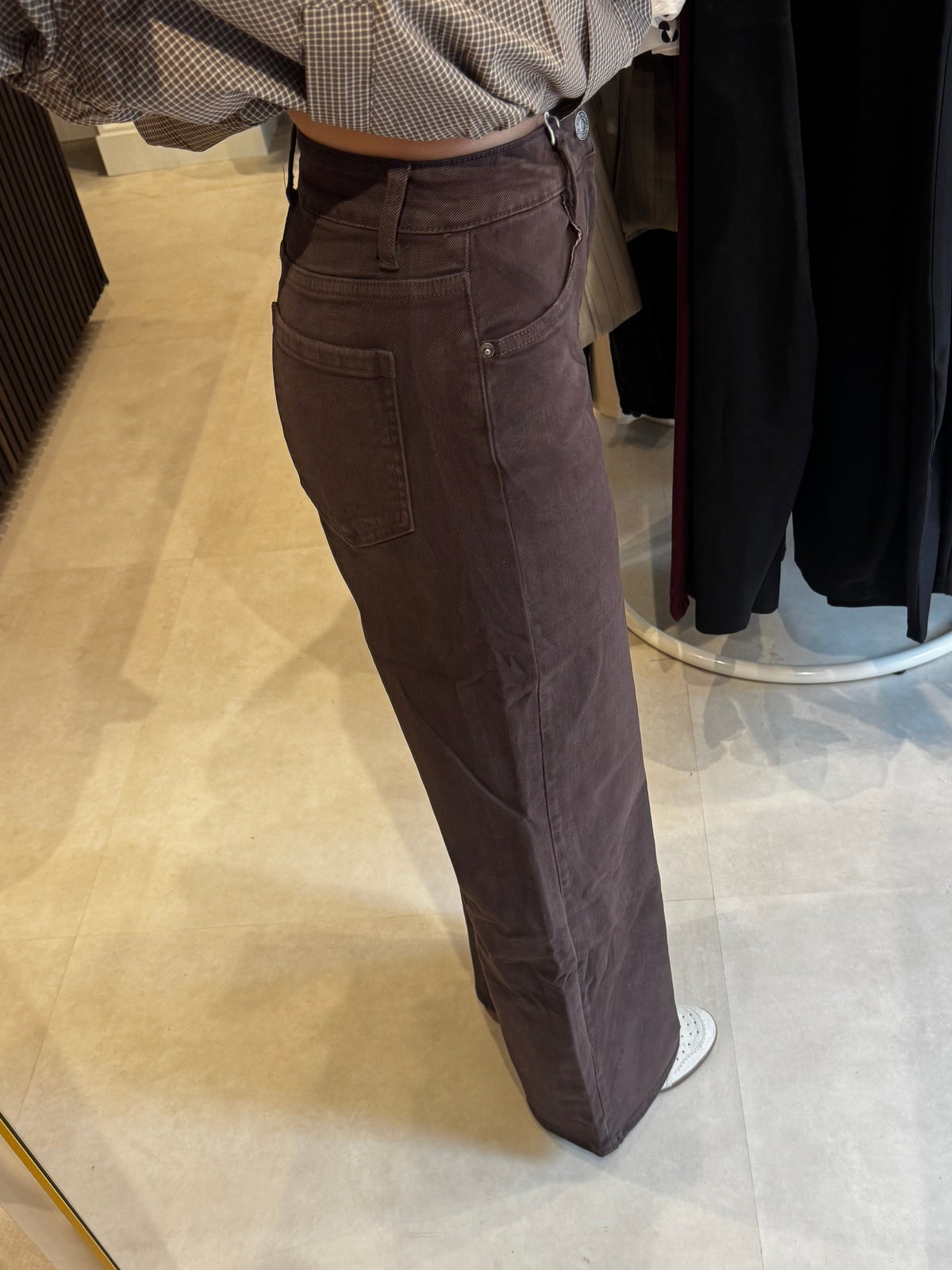 Wide leg jeans - Bruine wassing