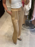 Satijnen wijde broek - Goud