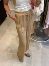 Satijnen wijde broek - Goud