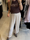 Satijnen balloon broek - Ecru