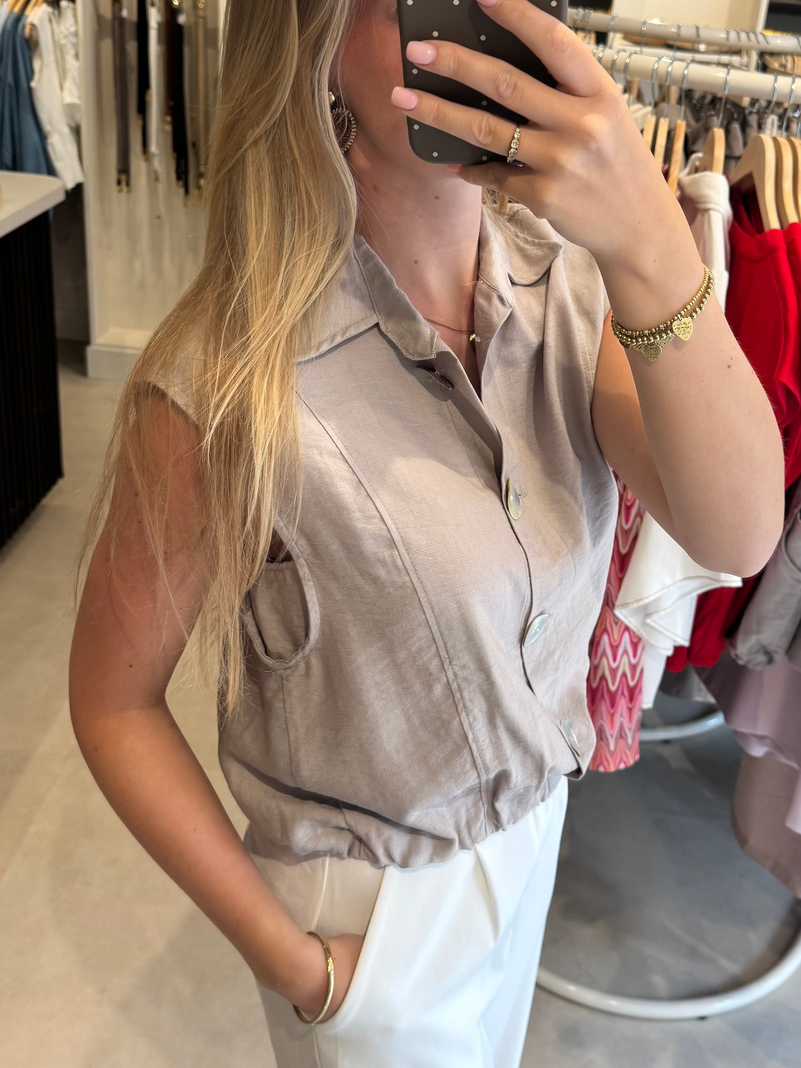 Trenchcoat top - Beige