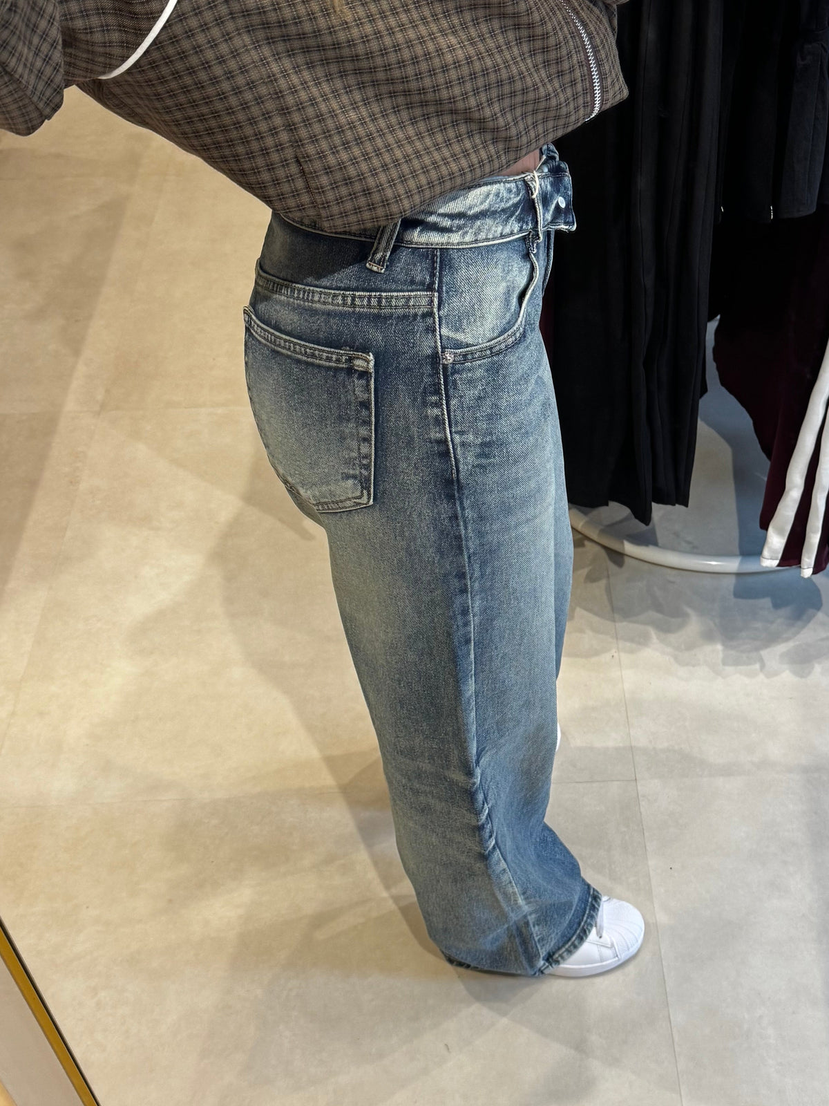 Jeans met omslag - Blauwe gewassen