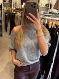 Cut- out sweater - Grijs