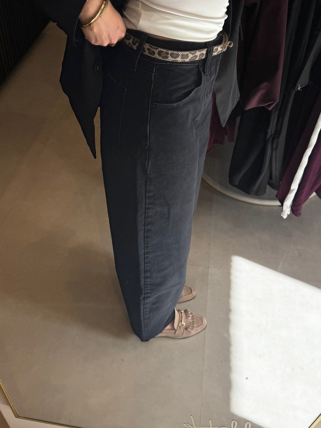 Barrel jeans - Zwarte wassing