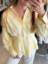Getailleerde blouse - Lichtgeel