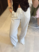 Linnen broek - Wit - TALL
