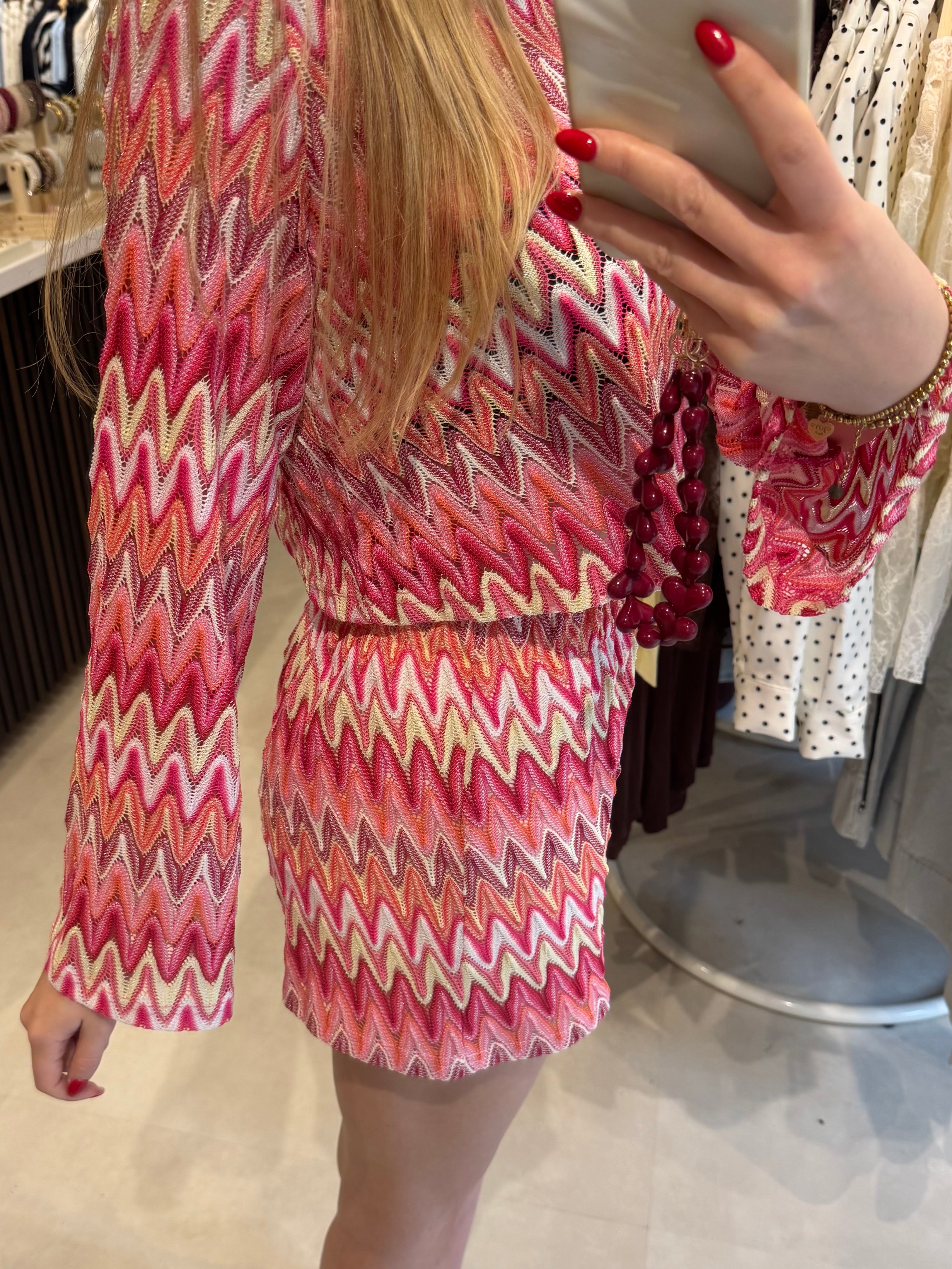 Short met patroon - Roze