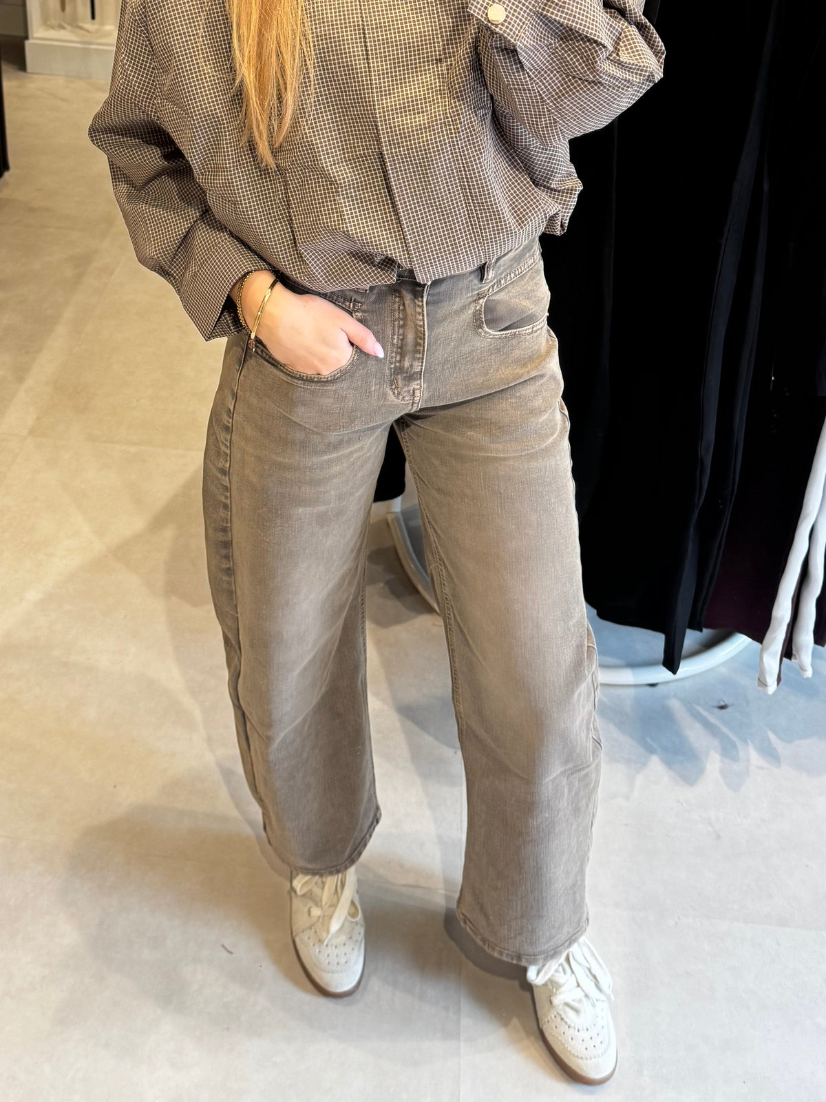 Barrel jeans - Blauw/Grijs