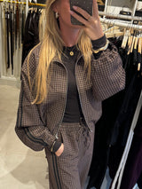 Geruit bomber jasje - Bruin