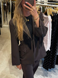 Blazer met franjes - Bruin