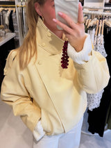 Leather jacket - Lichtgeel