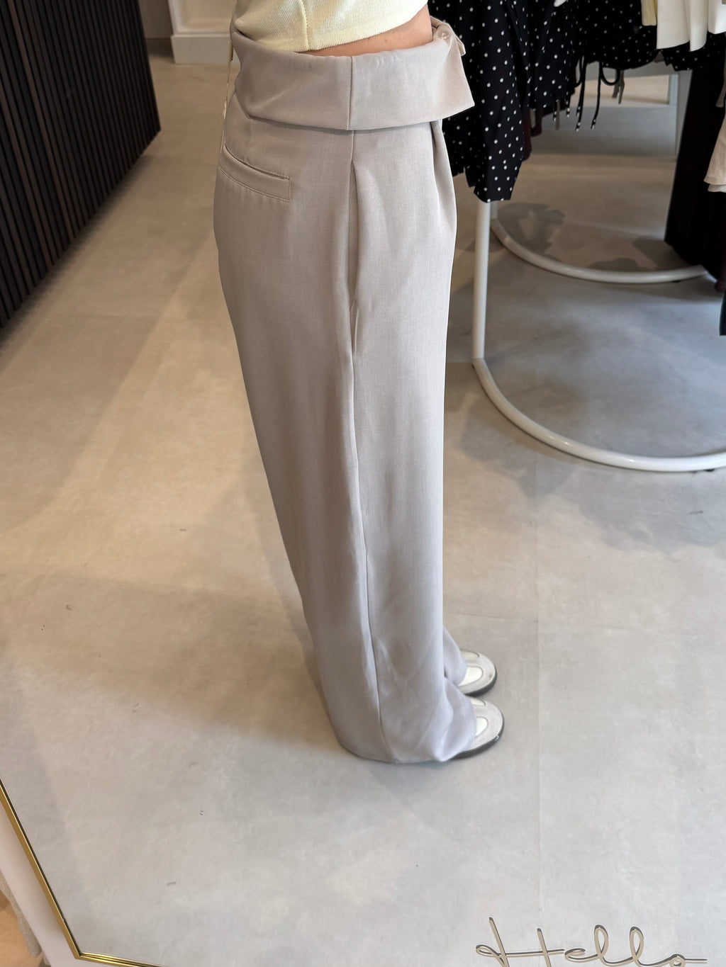 Pantalon met omslag - Beige