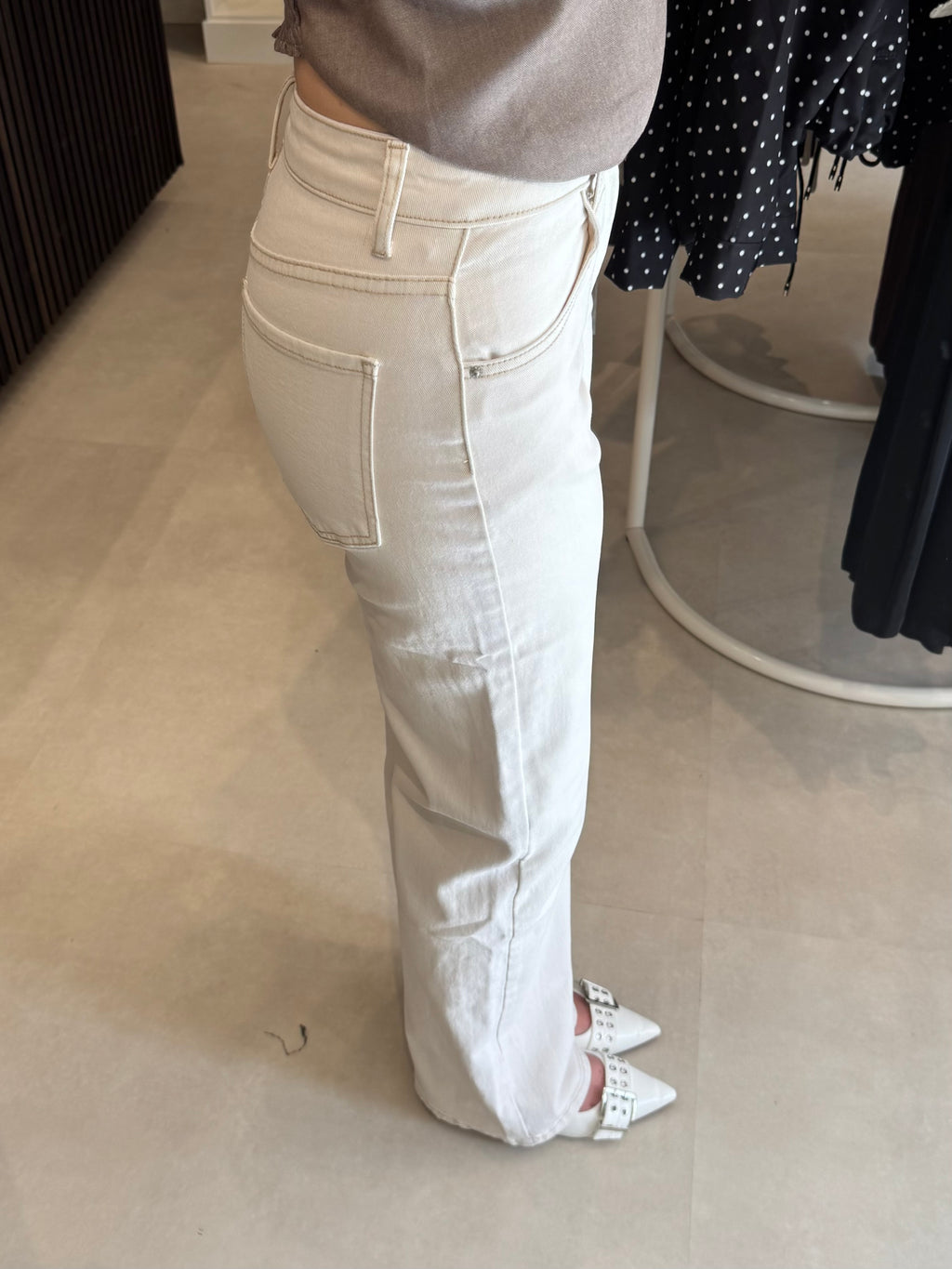 Straight leg jeans - Ecru