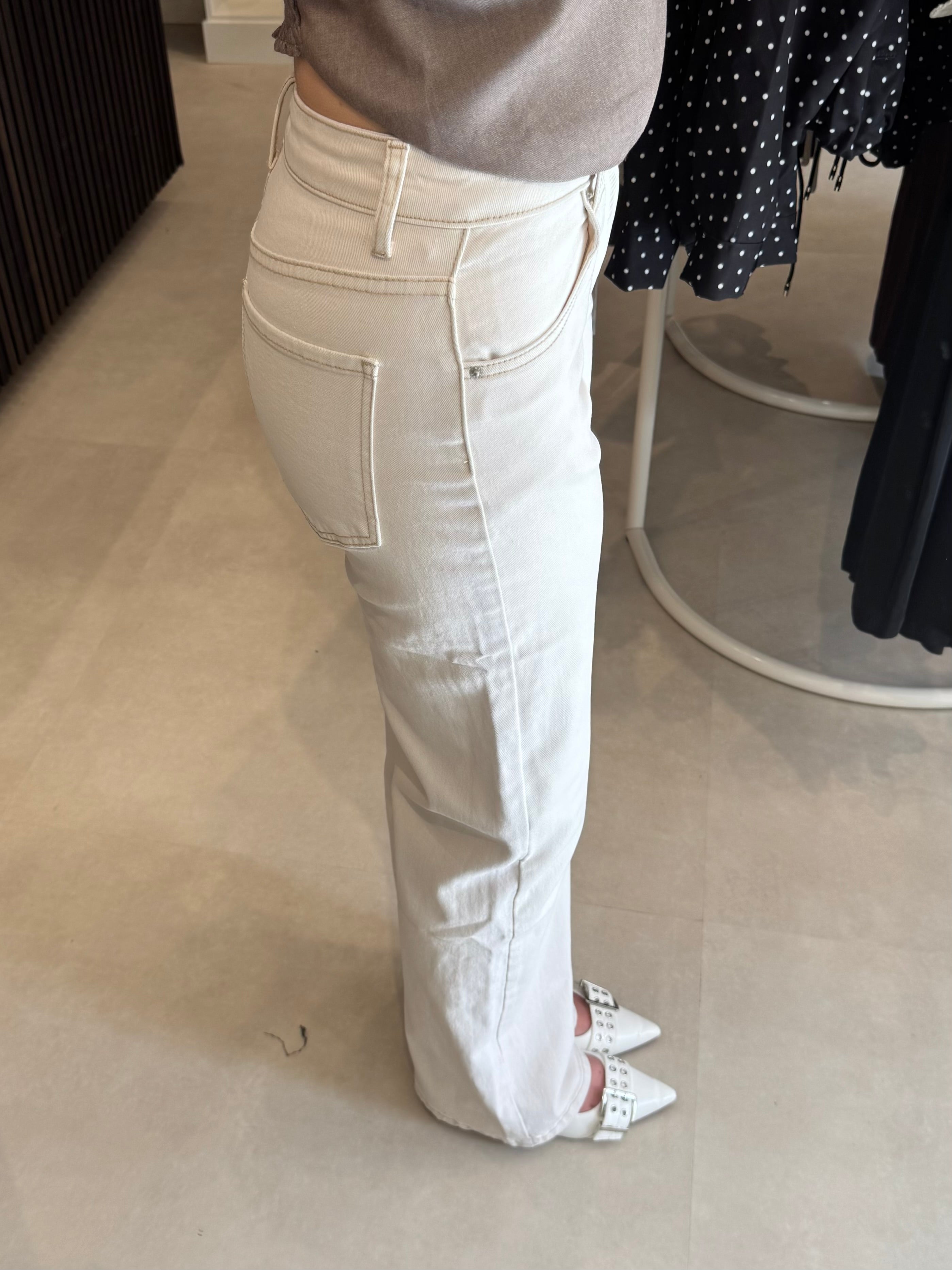 Straight leg jeans - Ecru