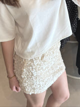 Rokje met pailetten - Off White