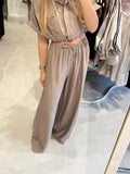 Wijde broek - Taupe