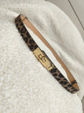 Riempje met gouden gesp - Leopard