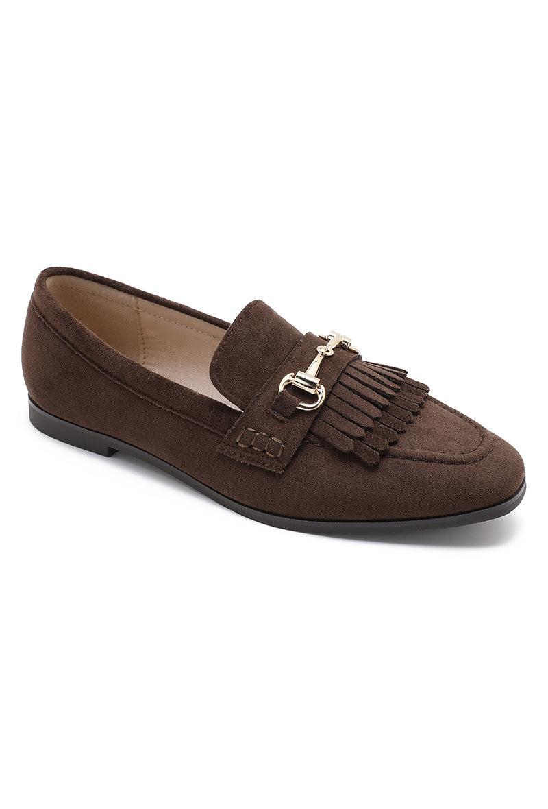 Loafers met franjes - Donkerbruin