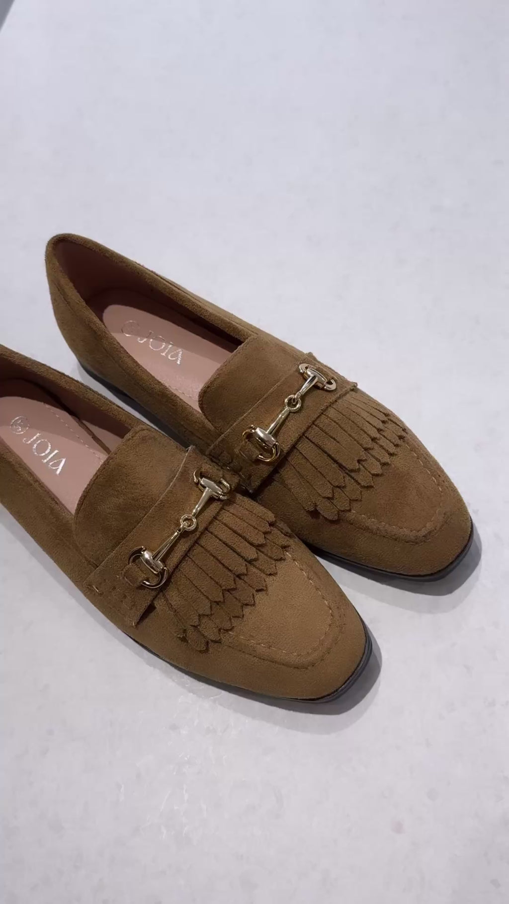 Loafers met franjes - Camel