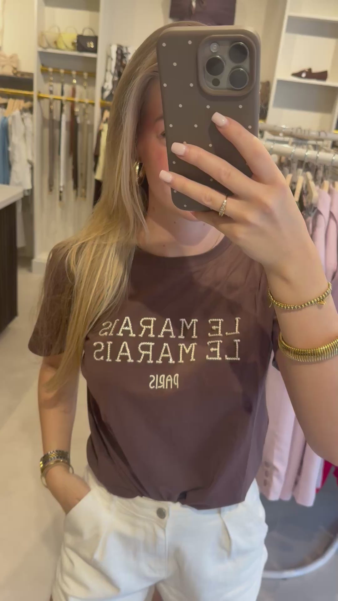 Le Marais t shirt - Donkerbruin